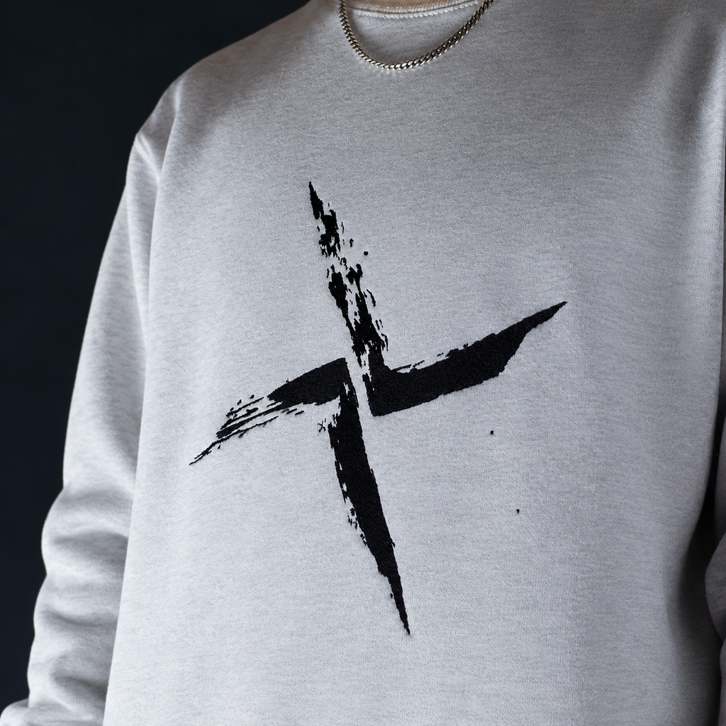 Burial - Sweat-shirt Cendres Brodé