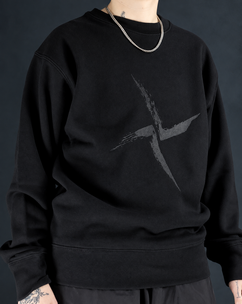 Burial - Embroidered Black Sweatshirt
