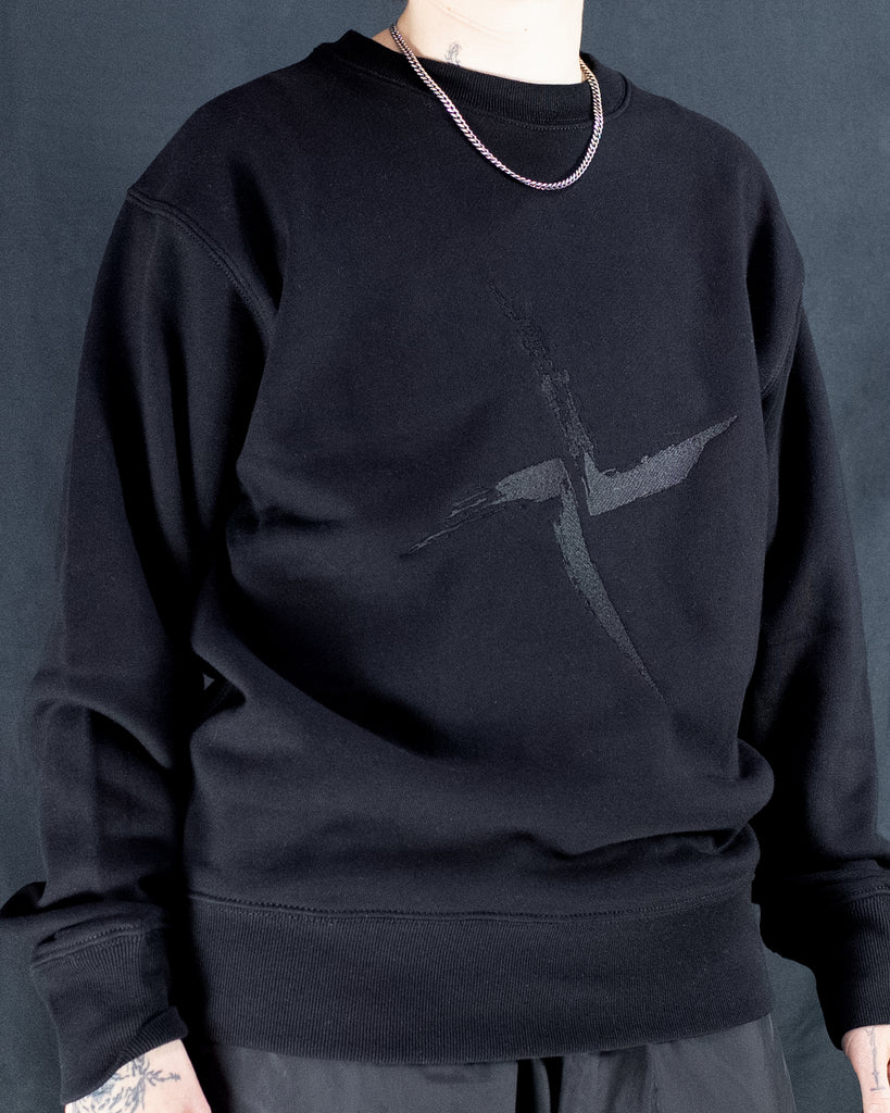 Burial - Embroidered Black Sweatshirt