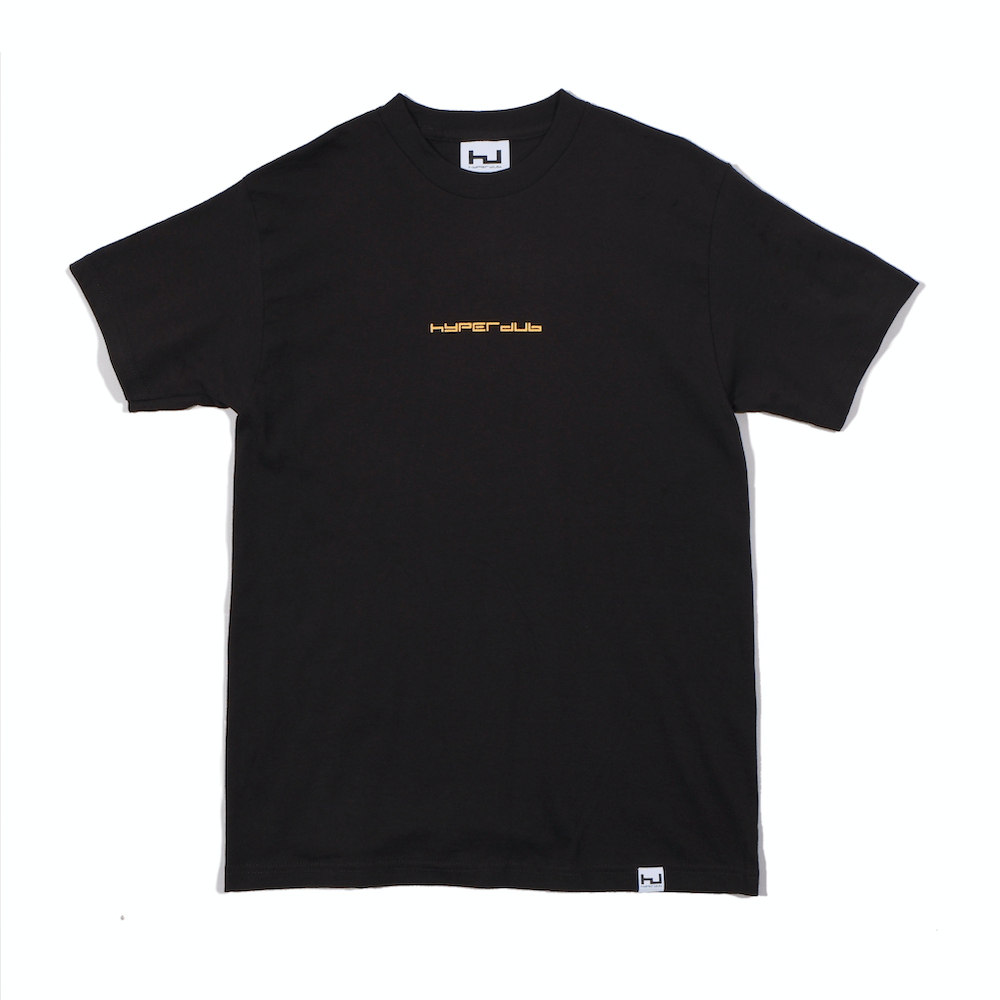 Hyperdub Orange Cat, Black Short Sleeve T-Shirt