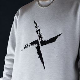 Burial - Sweat-shirt Cendres Brodé
