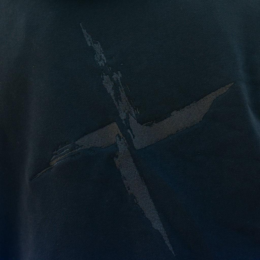 Burial -  Embroidered zip Hoodie