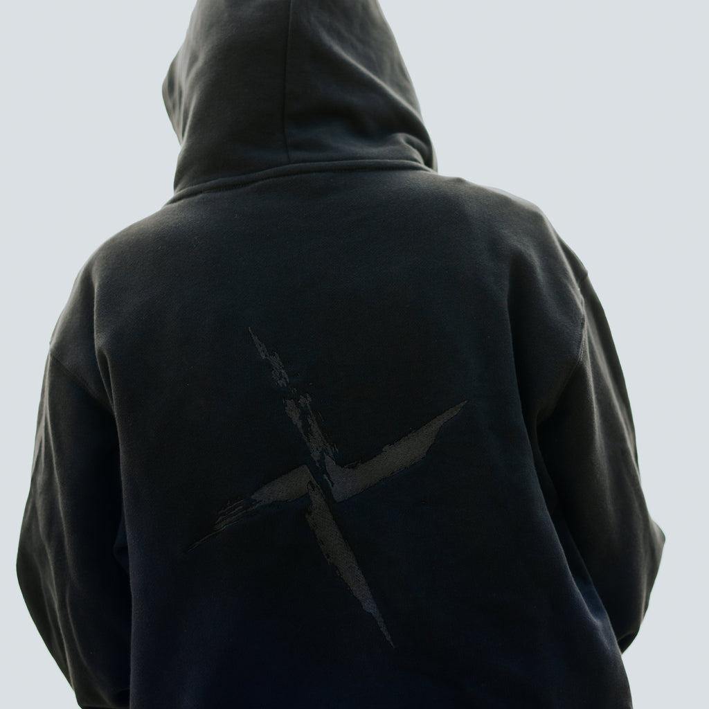 Burial -  Embroidered zip Hoodie