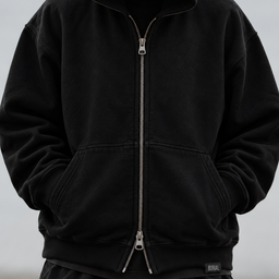 Burial -  Embroidered zip Hoodie