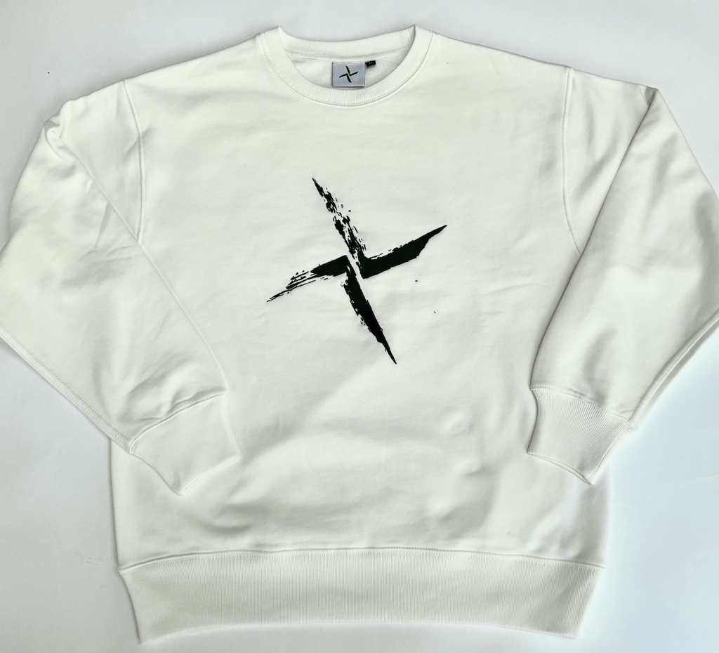Burial - Embroidered Off-White Sweatshirt