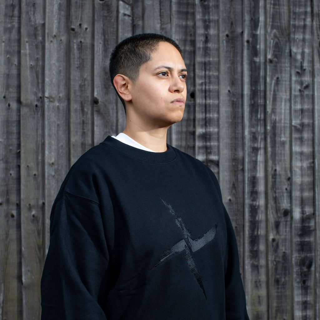 Burial - Embroidered Black Sweatshirt