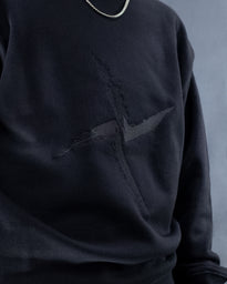 Burial - Embroidered Black Sweatshirt