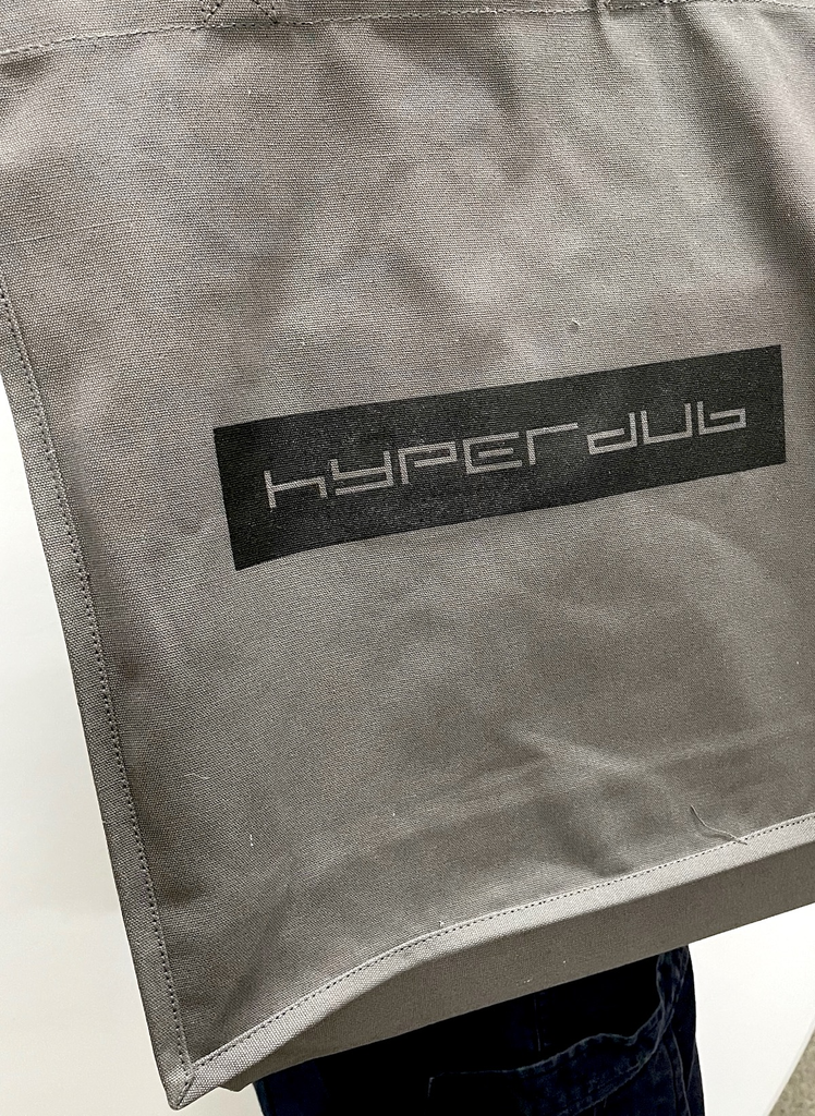Hyperdub logo, Battle Ship Grey Canvas Bag